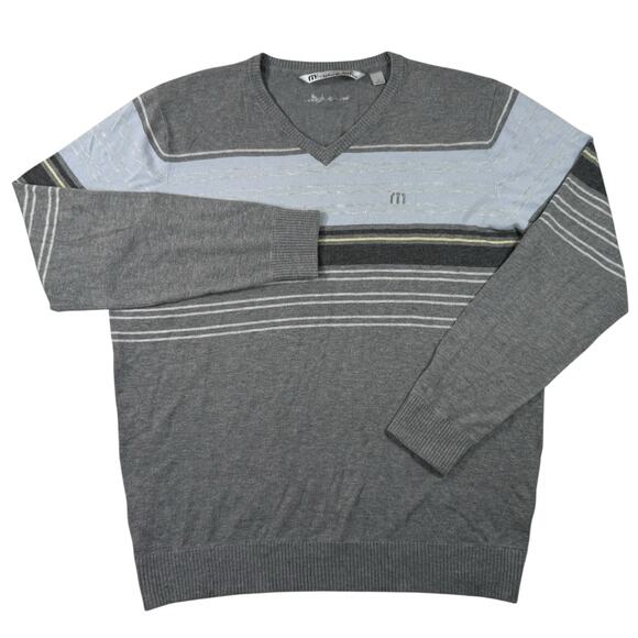 Travis Mathew Mens Large Gray Long Sleeve Sweater - Picture 1 of 10